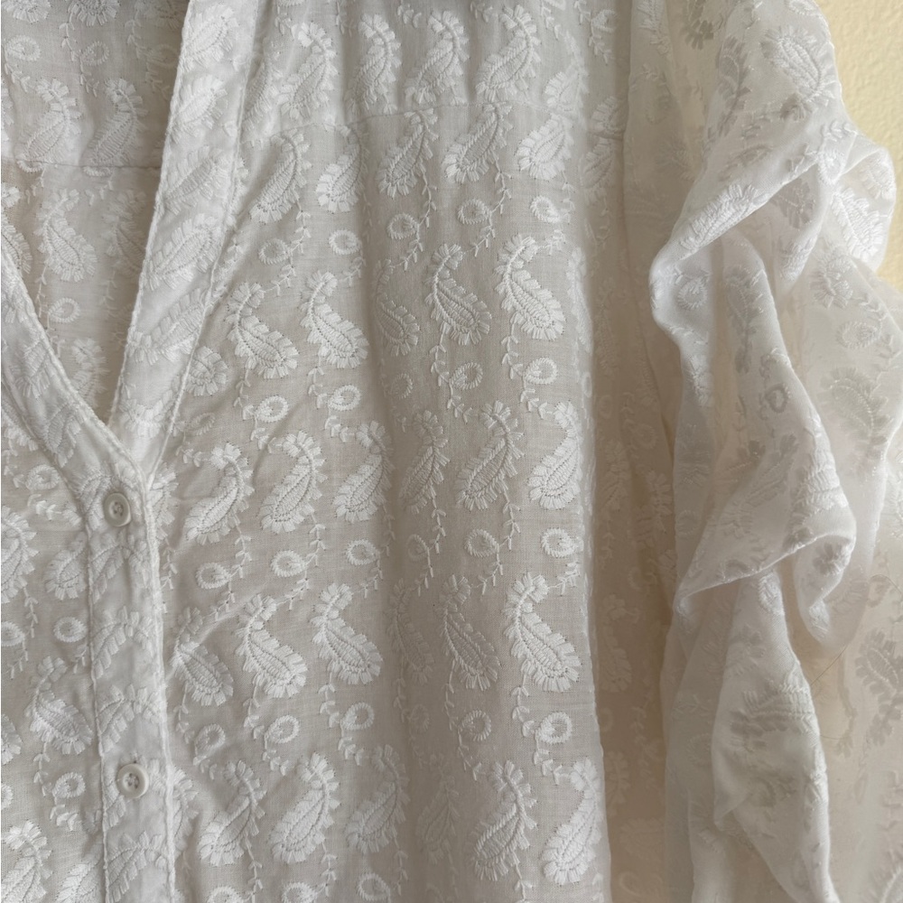 Chic White Maxi Dress with Puff Sleeves - Picture 3 of 7